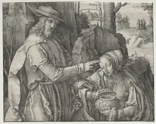 Christ as a Gardener Appearing to St. Mary Magdalen, by Lucas van Leyden