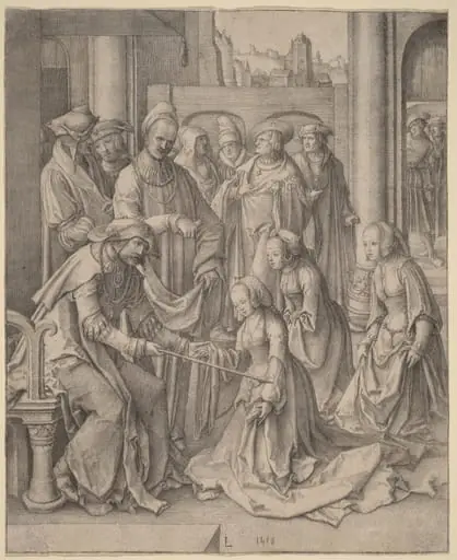 Esther before Ahasuerus, by Lucas van Leyden