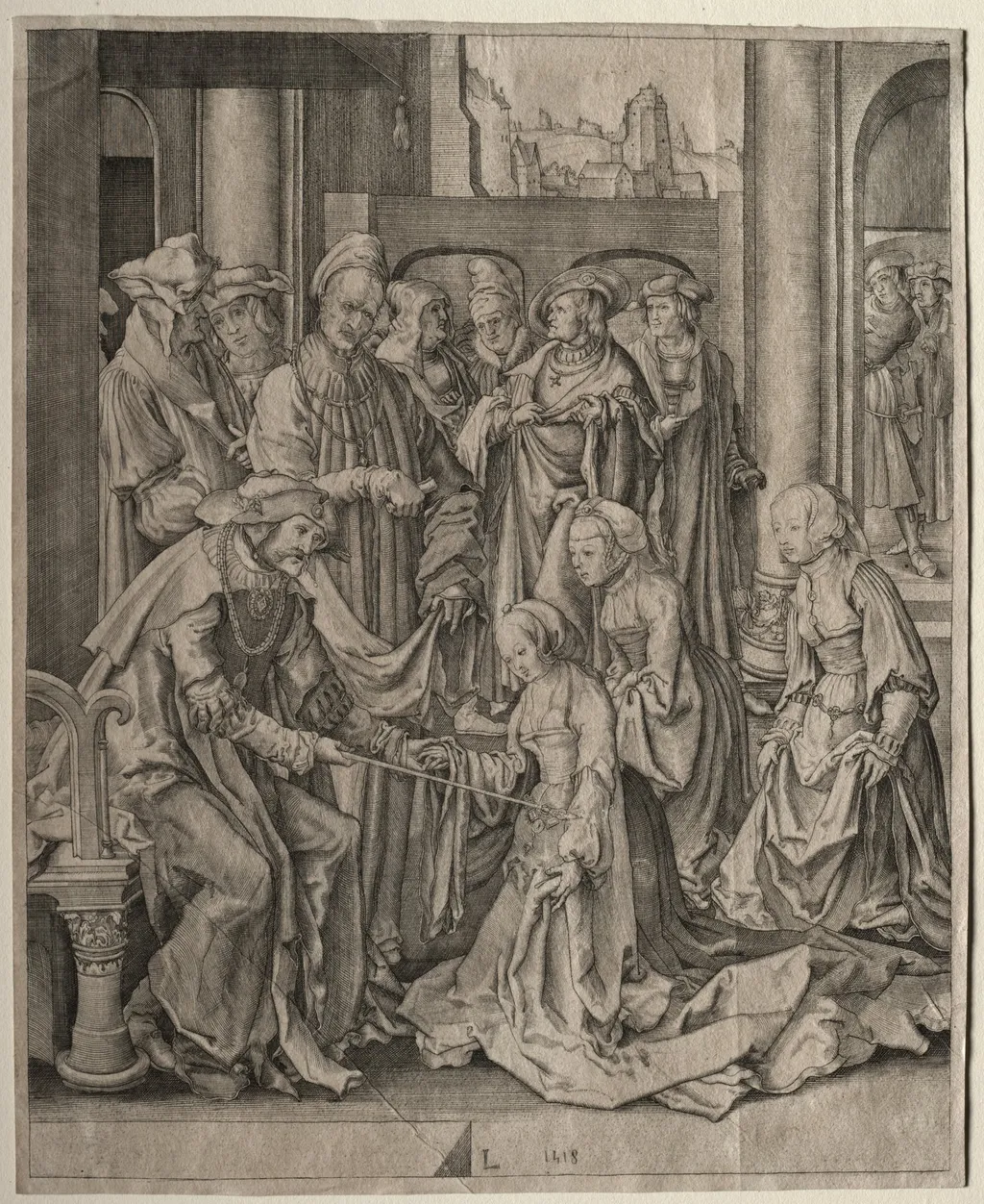Esther before Ahasuerus, by Lucas van Leyden, 1518