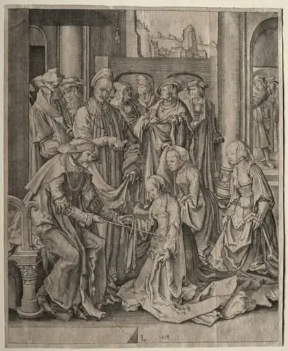 Esther before Ahasuerus, by Lucas van Leyden