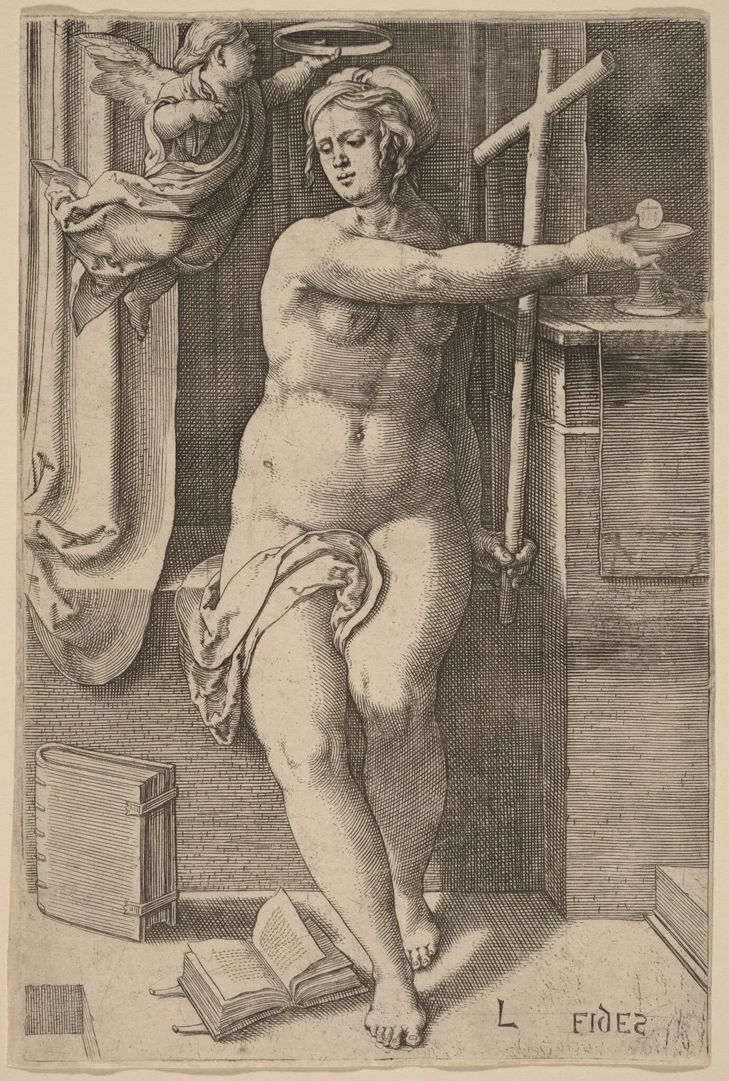Fides (Faith), by Lucas van Leyden, ink, 1530