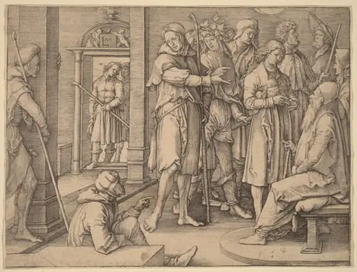 Joseph Interprets His Dream to Jacob, by Lucas van Leyden