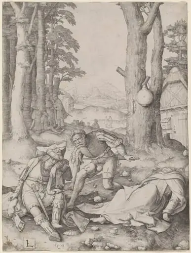 Mahomet and the Monk Sergius, by Lucas van Leyden