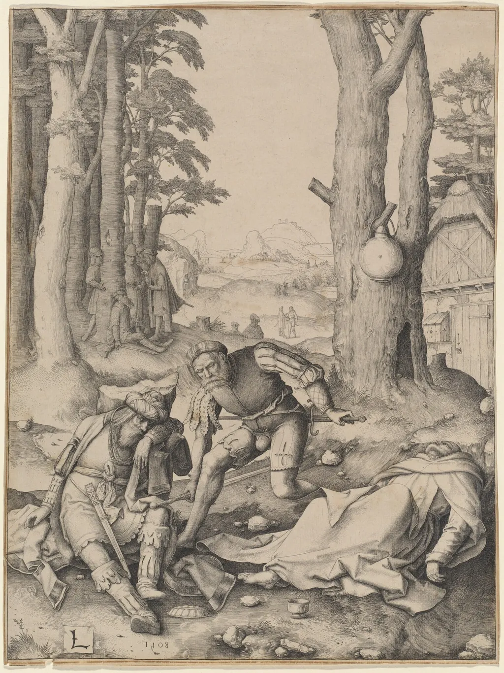 Mahomet and the Monk Sergius, by Lucas van Leyden, ink, 1508