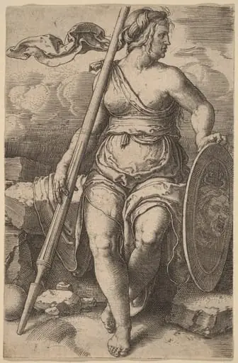 Pallas Athene, by Lucas van Leyden
