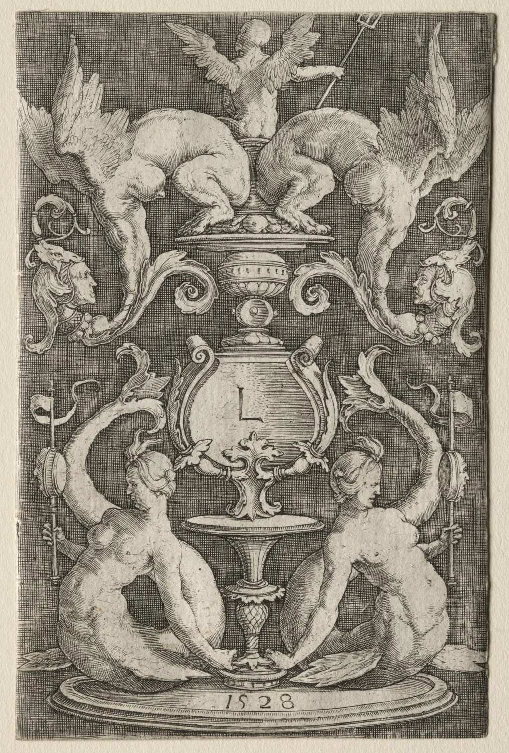 Panel of Ornament, by Lucas van Leyden, 1528