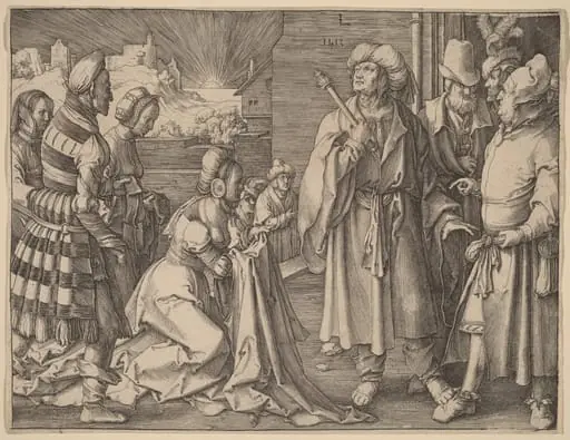 Potiphar's Wife Accusing Joseph, by Lucas van Leyden