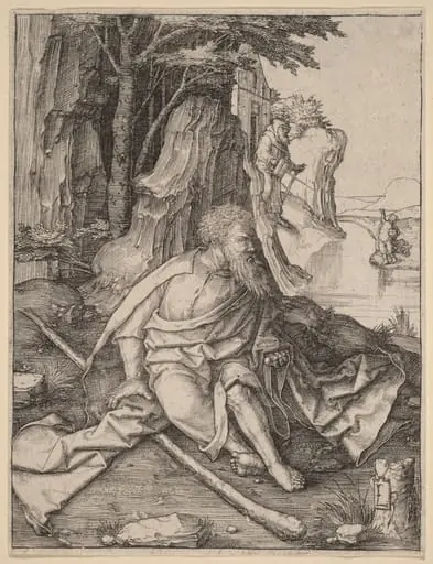 Saint Christopher at the Border of a River, by Lucas van Leyden