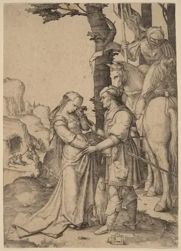 Saint George Liberating the Princess, by Lucas van Leyden