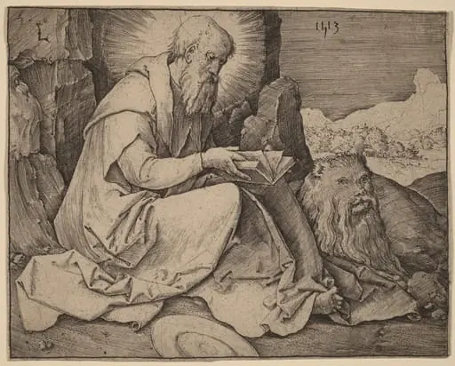 Saint Jerome in a Landscape, by Lucas van Leyden