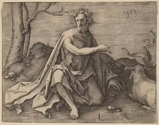 Saint John the Baptist in the Desert, by Lucas van Leyden
