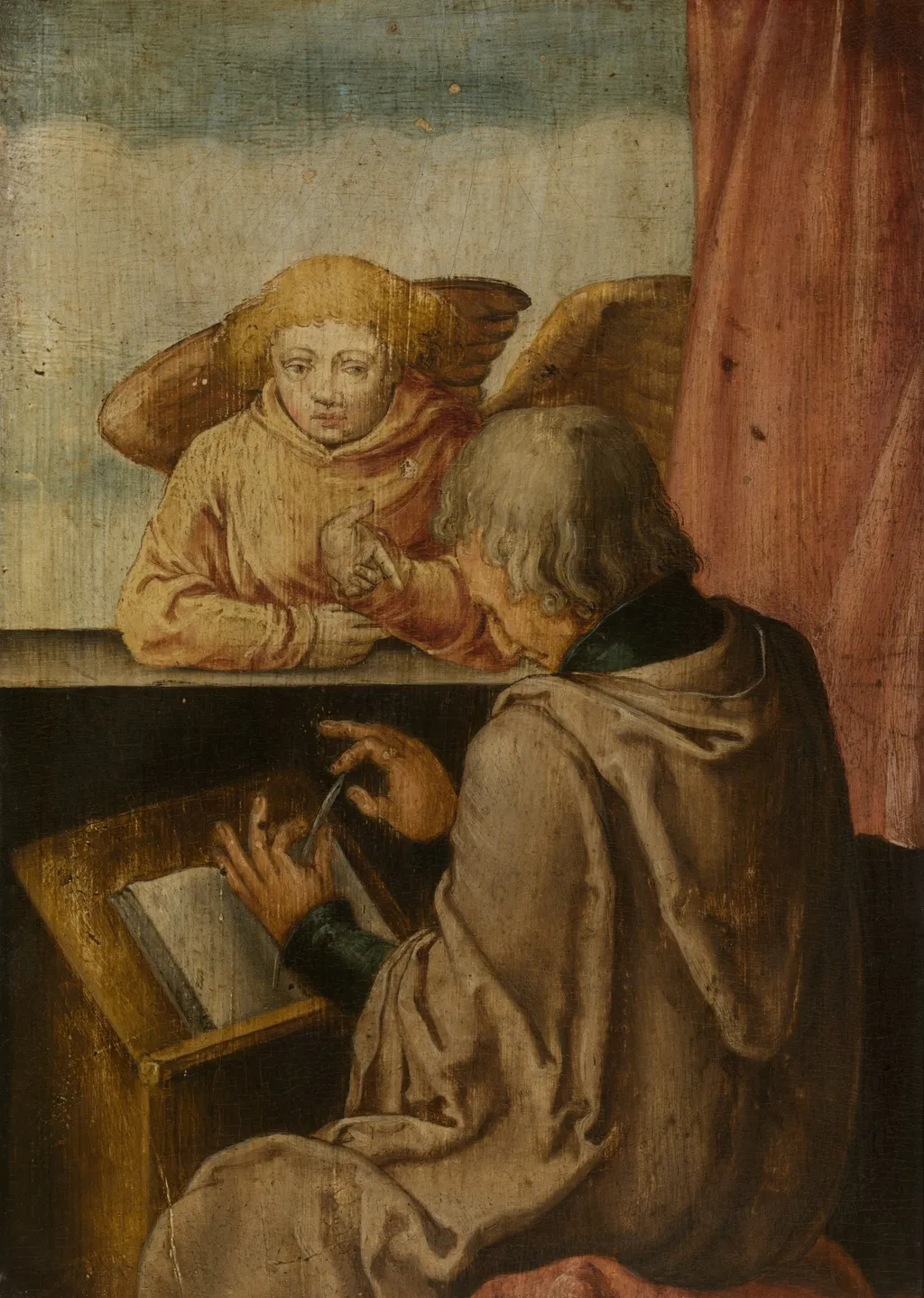 Saint Matthew, by Lucas van Leyden, oil, 1538