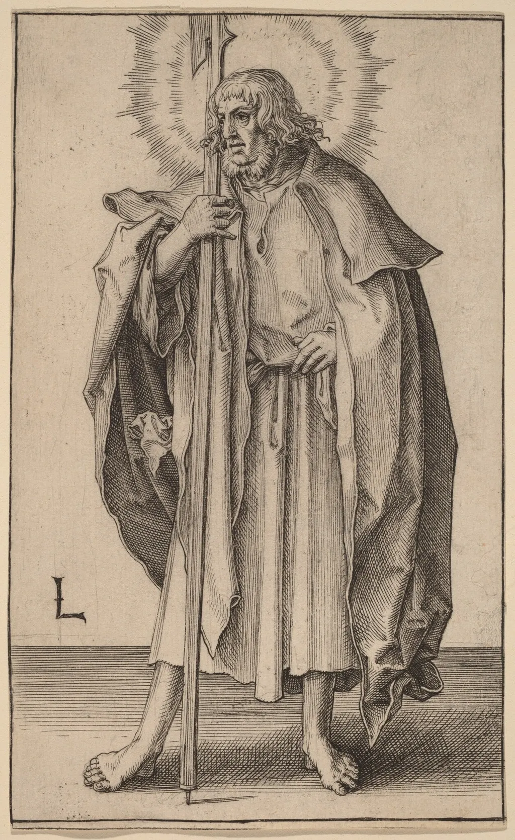 Saint Matthew, by Lucas van Leyden, ink, 1510