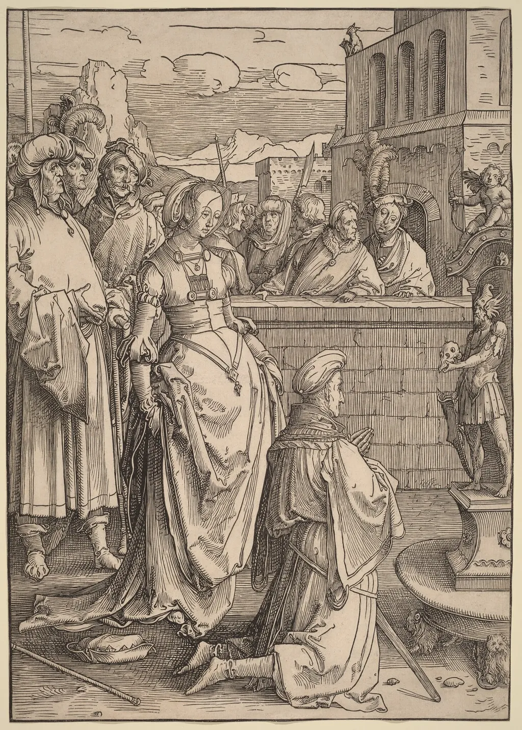 Solomon's Idolatry, by Lucas van Leyden, ink, 1512