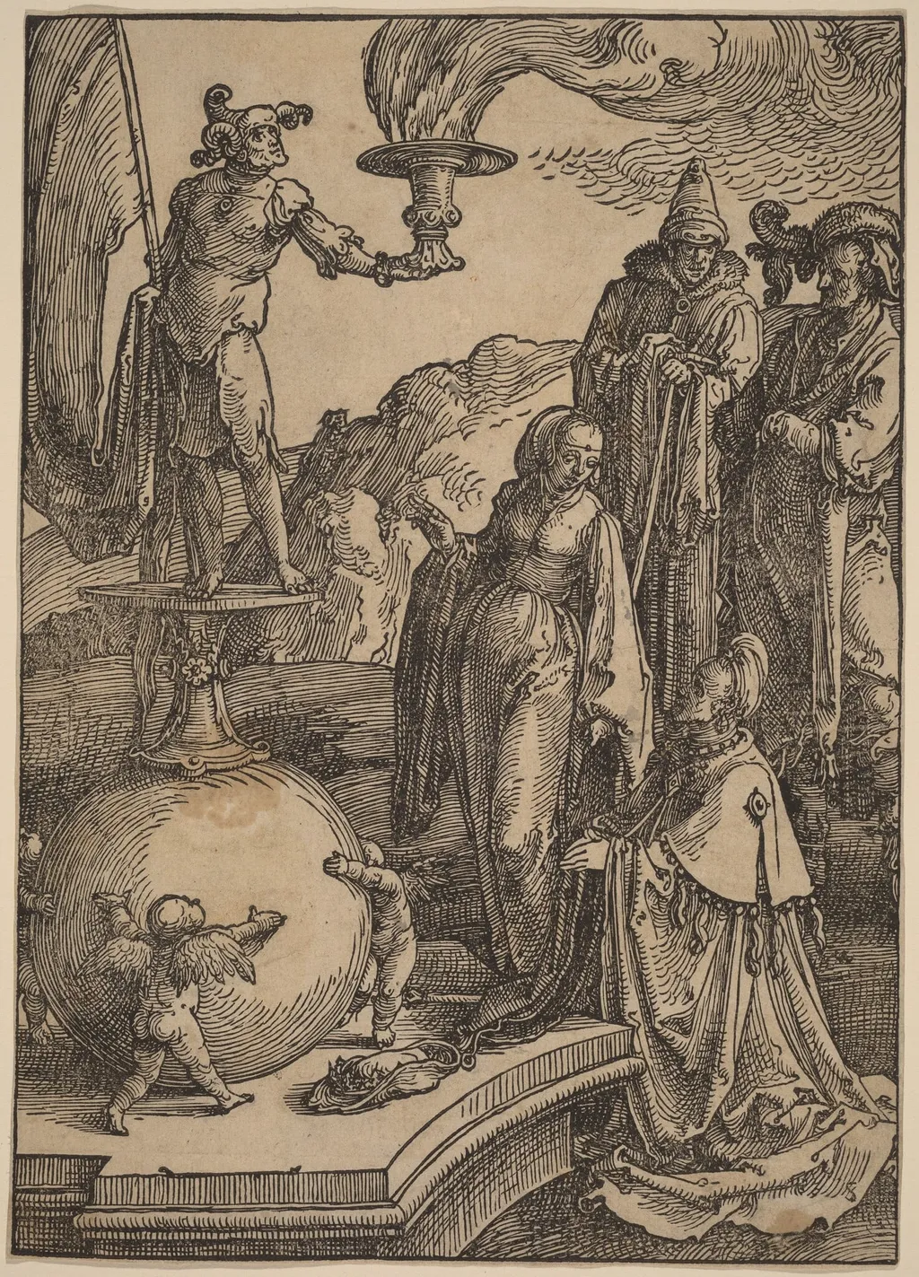 Solomon's Idolatry, by Lucas van Leyden, ink, 1518
