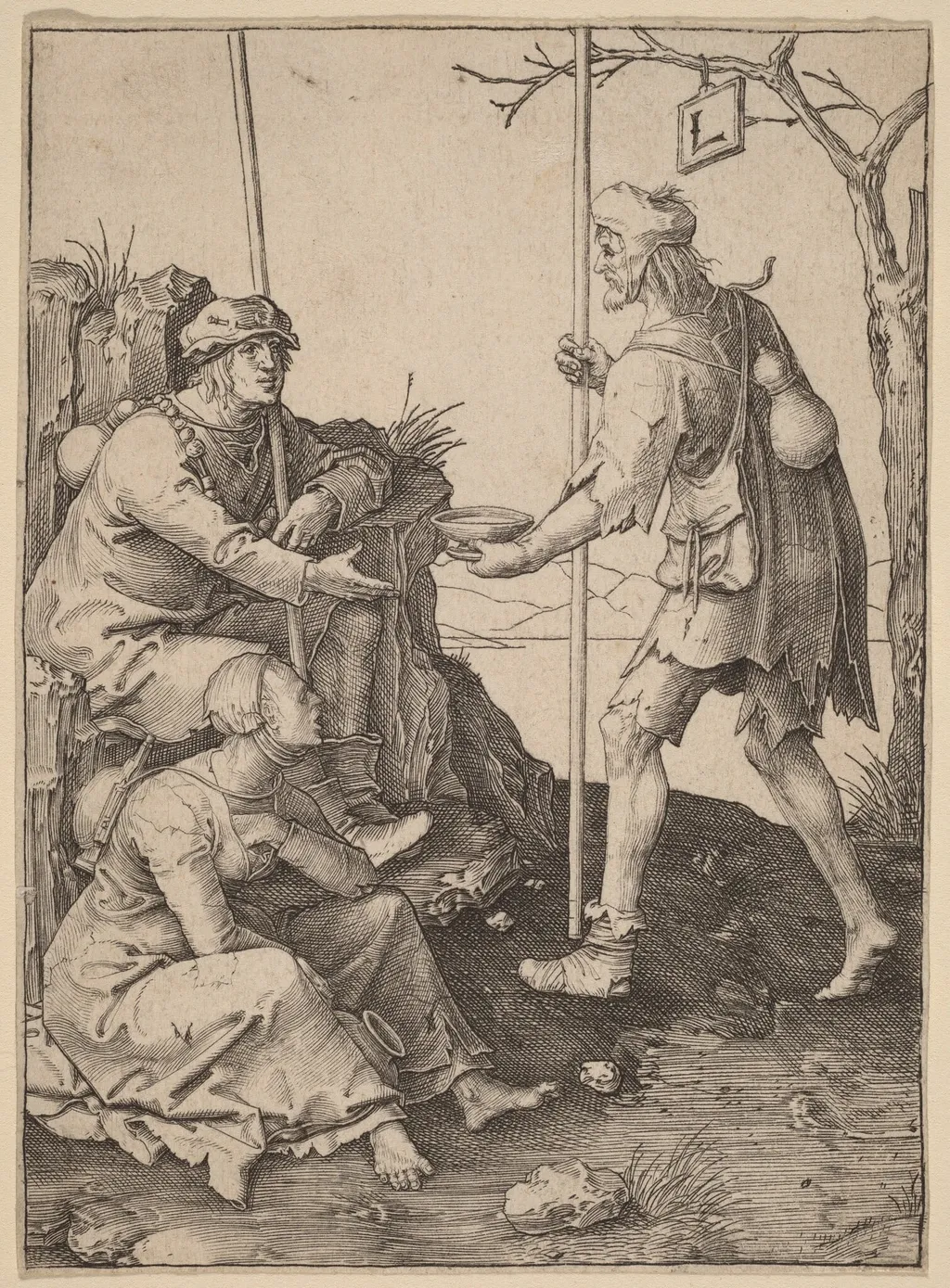 The Beggars, by Lucas van Leyden, ink, 1510