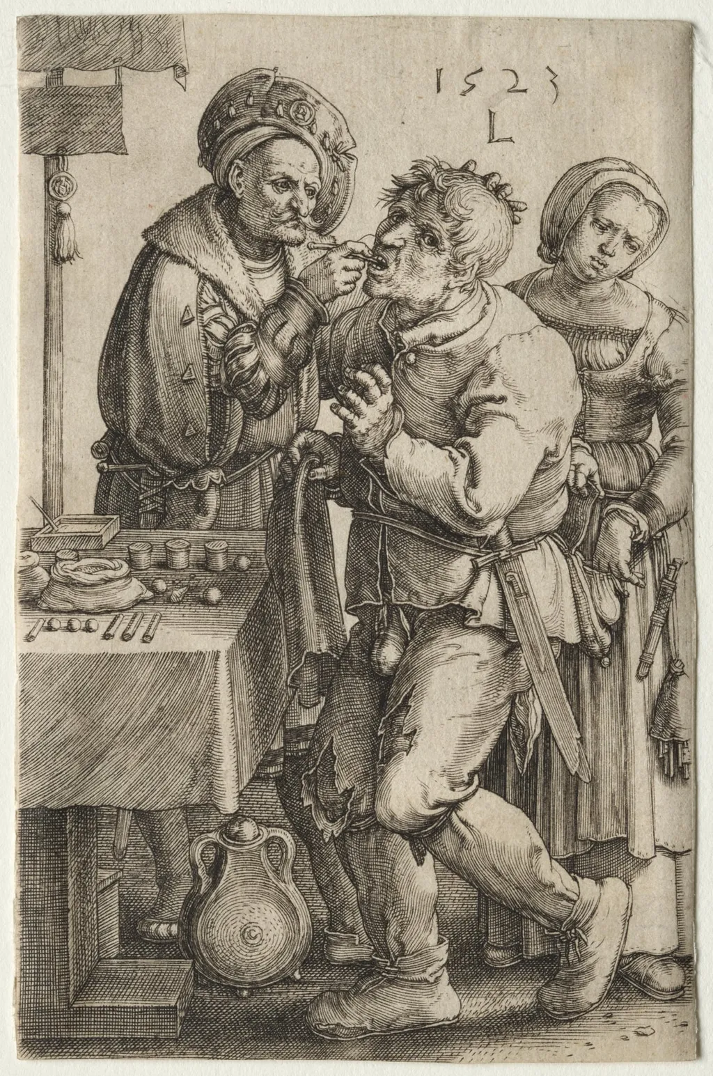 The Dentist, by Lucas van Leyden, 1523