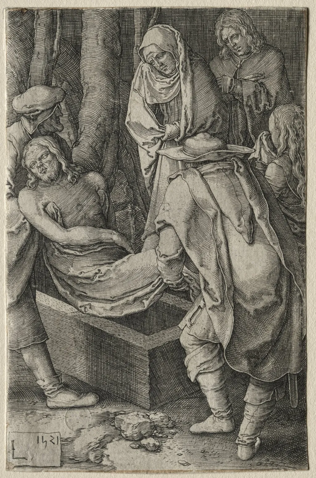 The Passion: The Burial of Christ, by Lucas van Leyden, 1521