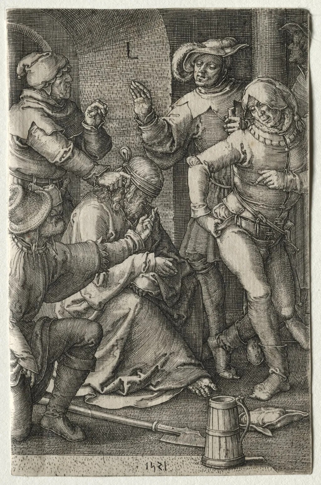 The Passion: The Mocking of Christ, by Lucas van Leyden, 1521
