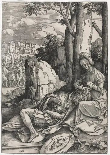 The Power of Women: Samson and Delilah, by Lucas van Leyden