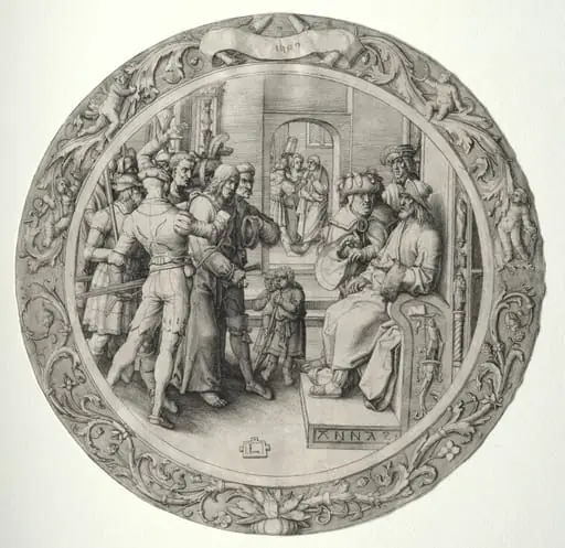 The Round Passion: Christ before the High Priest, by Lucas van Leyden