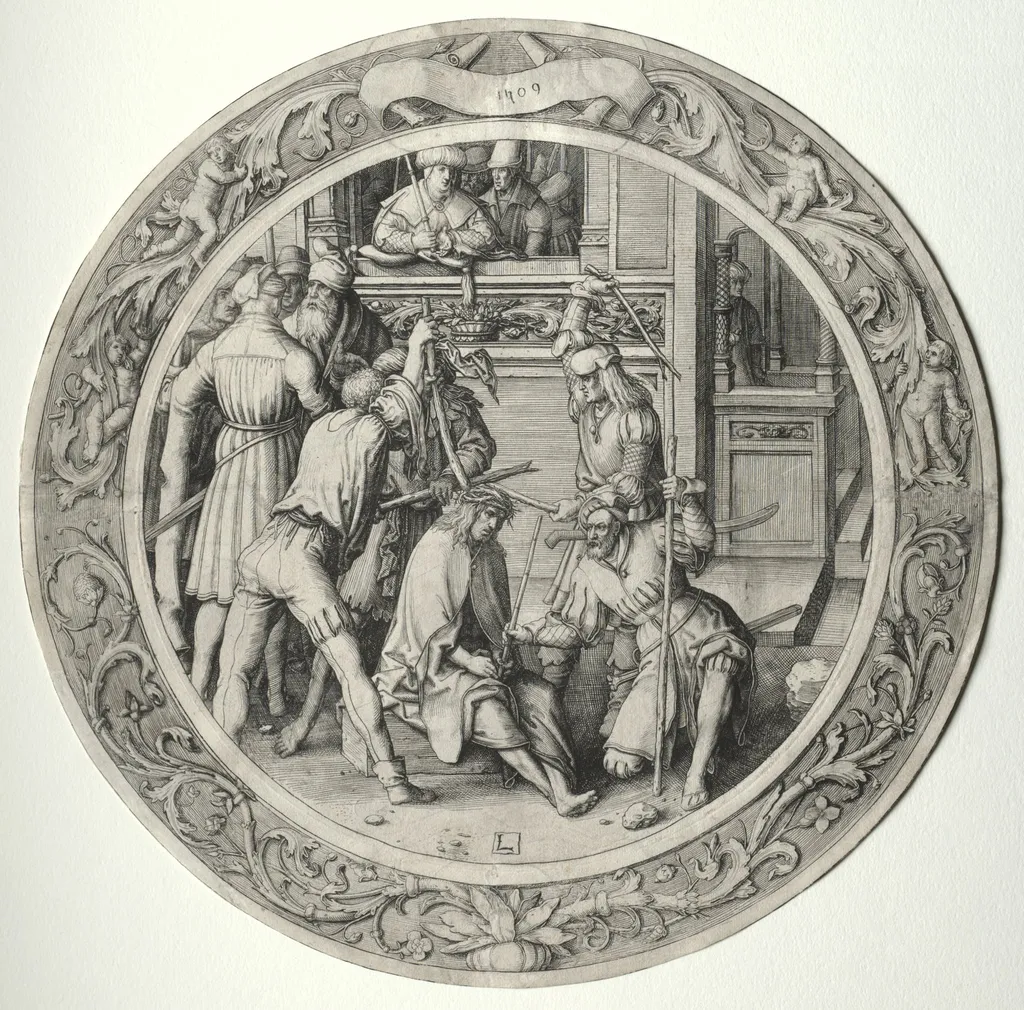 The Round Passion: Christ Crowned with Thorns, by Lucas van Leyden, 1509