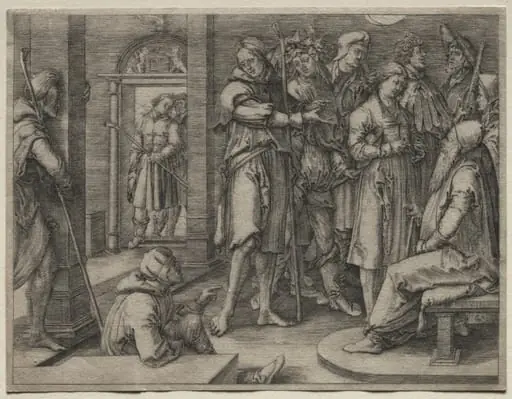 The Story of Joseph: Joseph Interprets his Dream to Jacob, by Lucas van Leyden