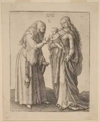 The Virgin and Saint Anna, by Lucas van Leyden, 1516