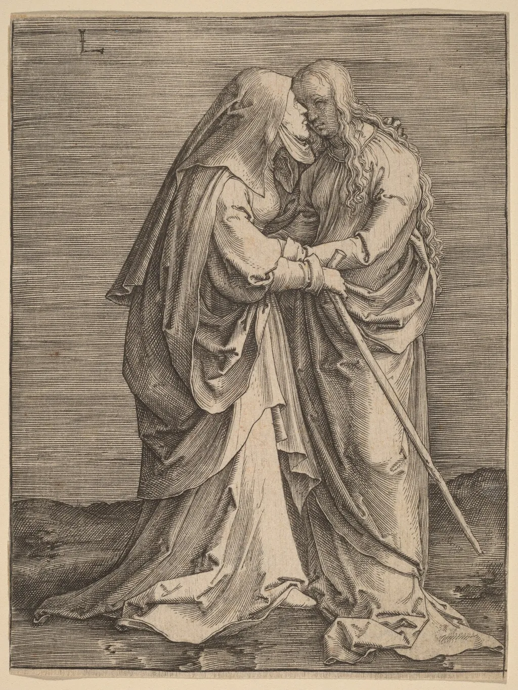 The Visitation, by Lucas van Leyden, ink, 1520
