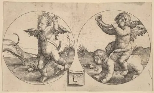 Two Cupids in Two Circles