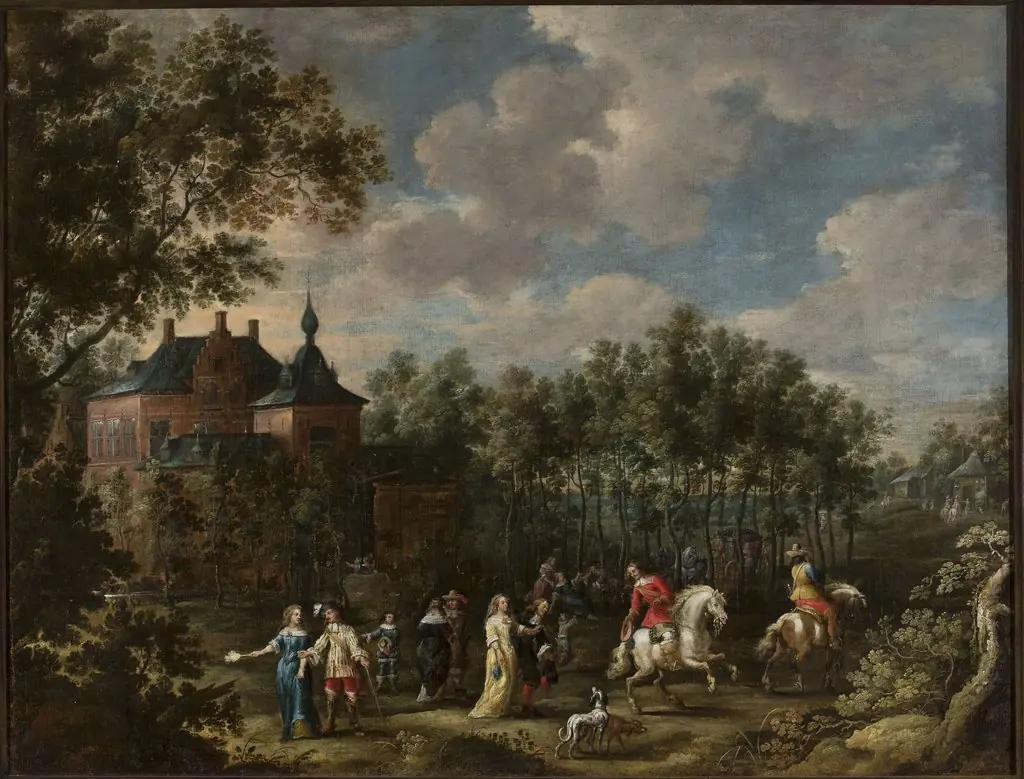 Scene in a park, by Lucas van Uden