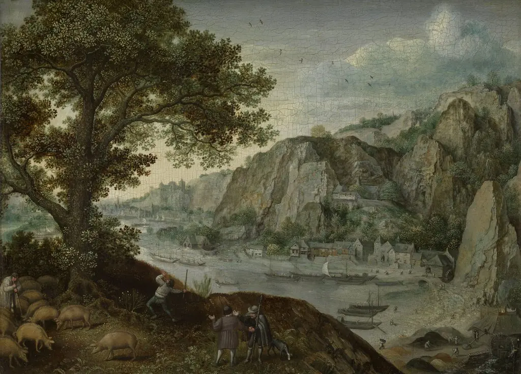 Huy, Seen from Ahin, by Lucas van Valckenborch