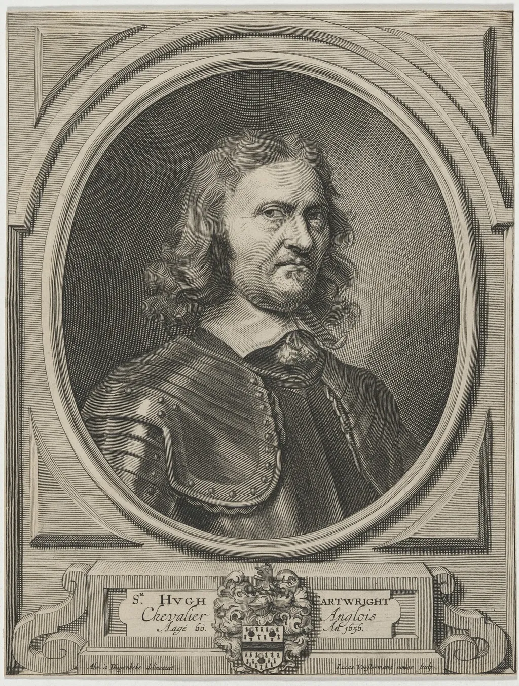 Sir Hugh Cartwright, by Lucas Vorsterman II, ink, 1656