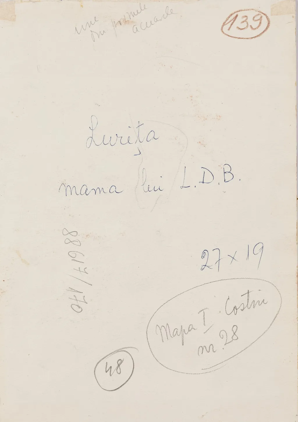 Lurița - Mama artistei, by Lucia Dem-Bălăcescu, unspecified, 1850