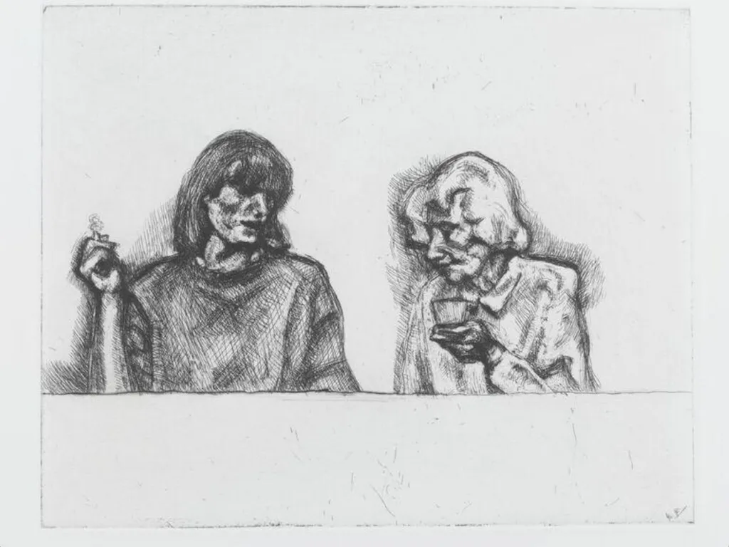 Conversation, by Lucian Freud, 1998