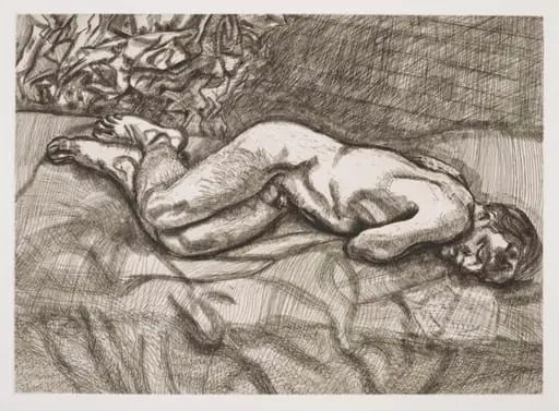 Naked Man on a Bed, by Lucian Freud