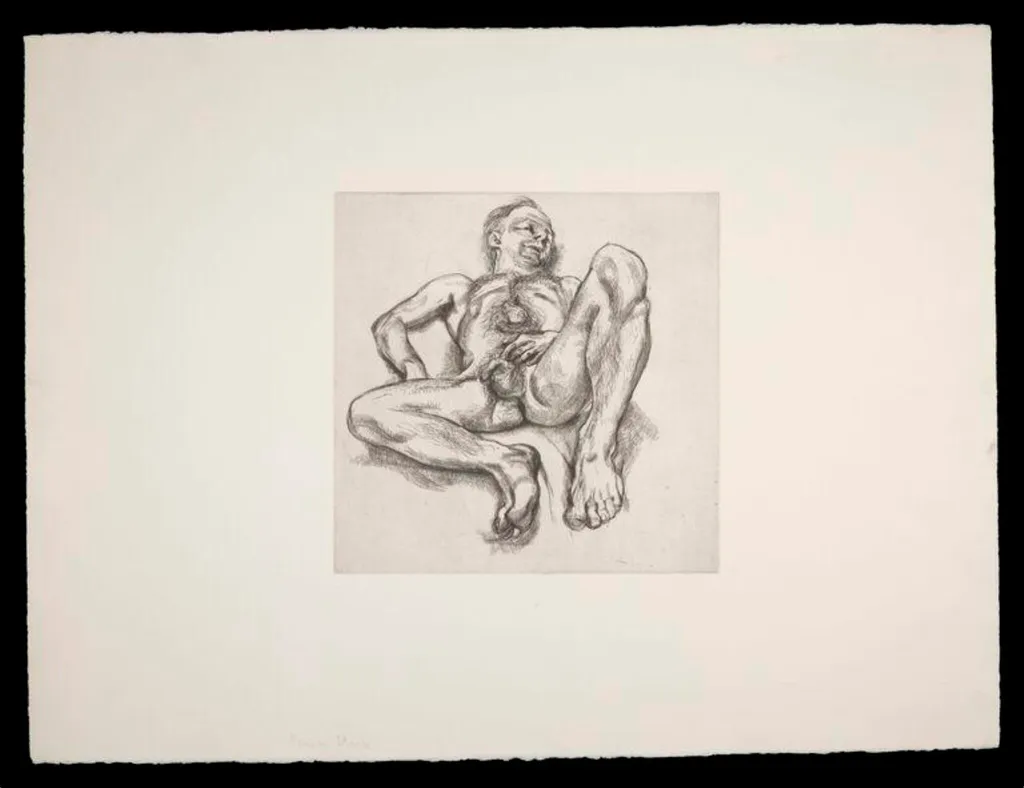 Naked Man on a Bed, by Lucian Freud, 1990