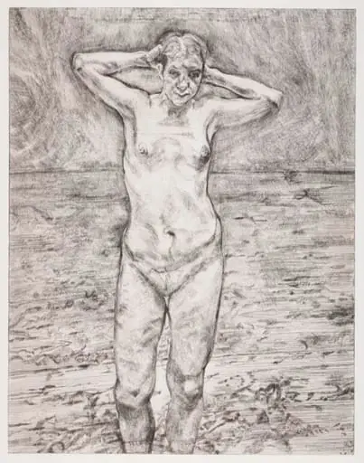 Naked Portrait Standing, by Lucian Freud