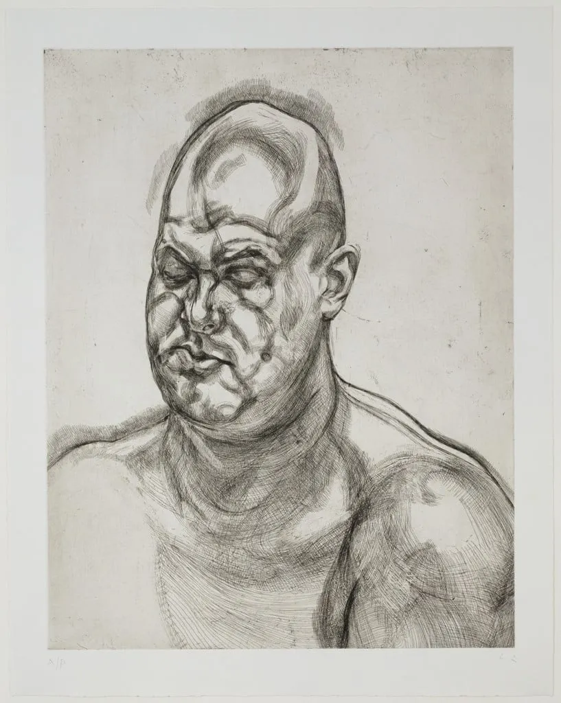 Untitled, by Lucian Freud, ink, 1993
