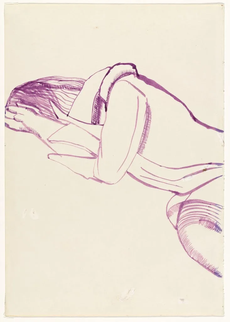Untitled, by Lucian Freud, ink, 1974