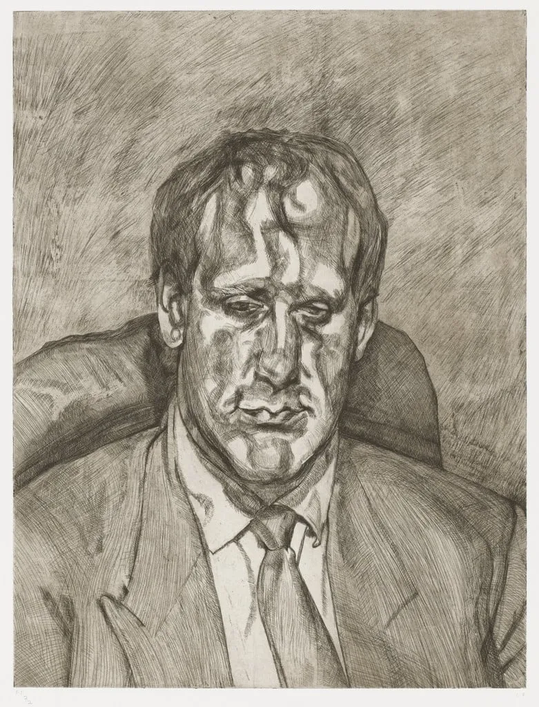 Untitled, by Lucian Freud, ink, 1999