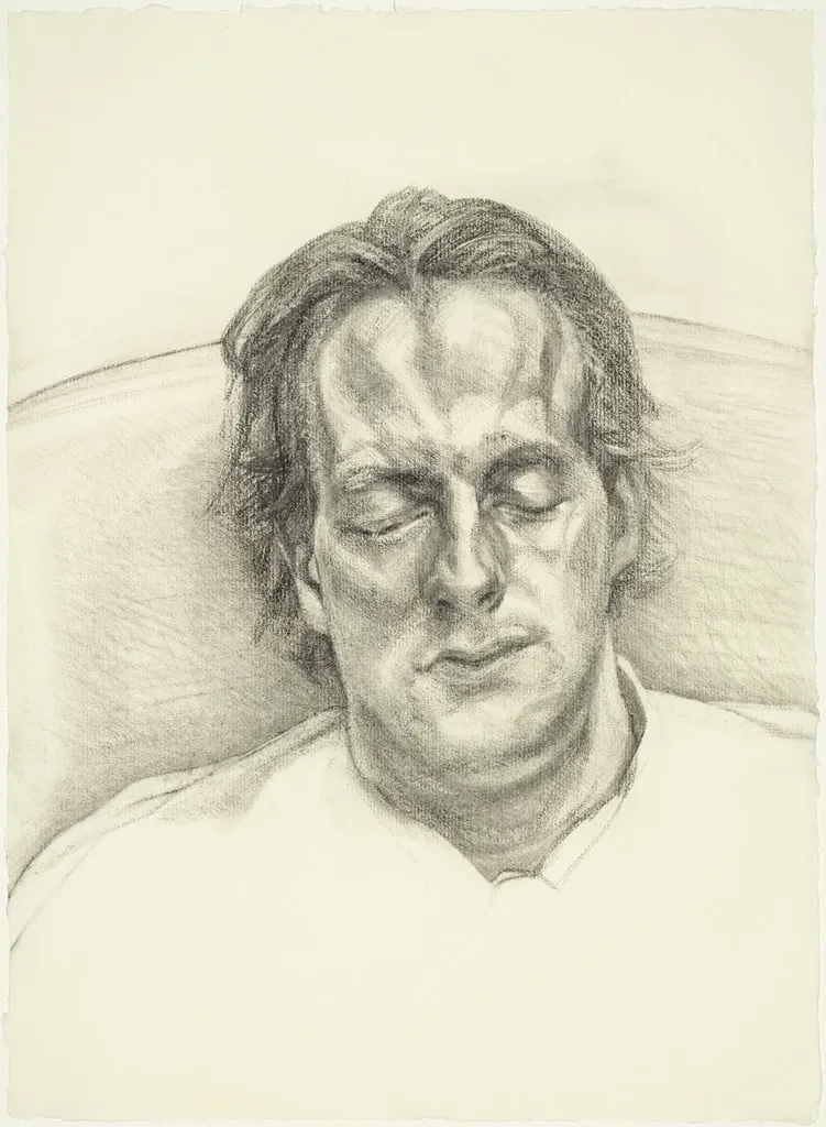 Untitled, by Lucian Freud, charcoal, 1986