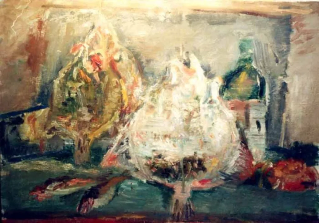 Natură statică cu pești și sticlă, by Lucian Grigorescu, unspecified, 1939