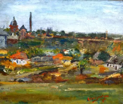 Peisaj cu fabrică, by Lucian Grigorescu