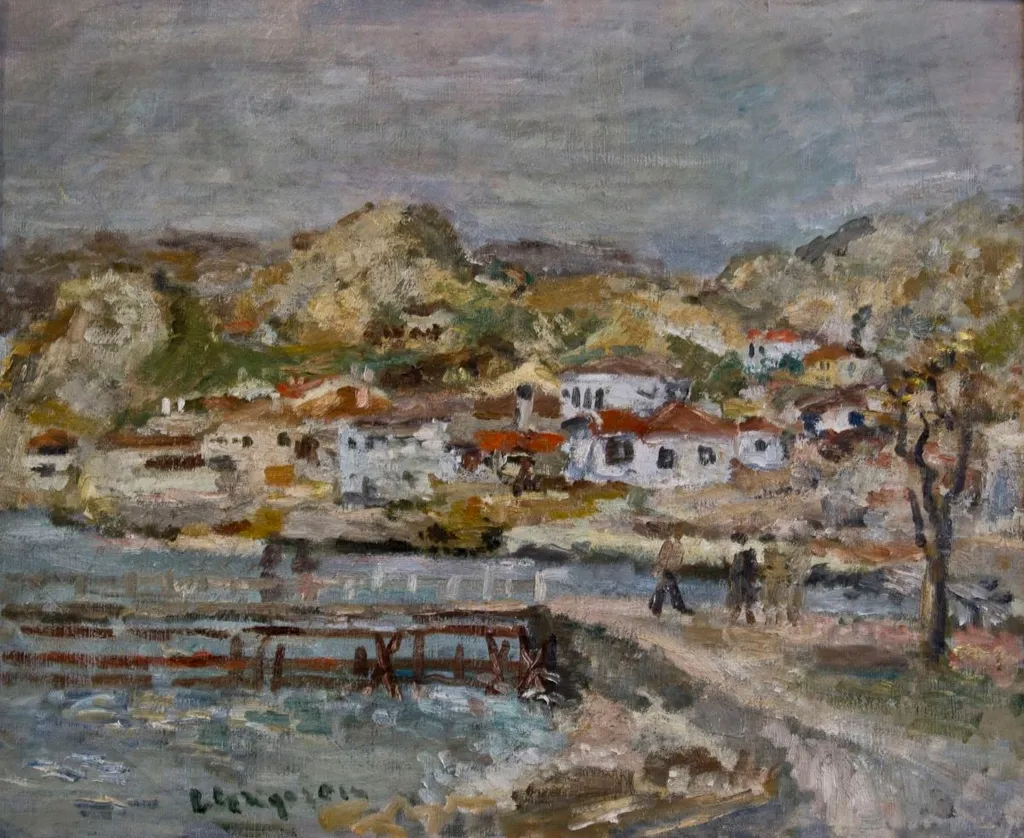 Peisaj cu punte la Balcic, by Lucian Grigorescu, 1939