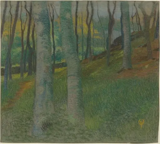 Wooded Landscape, by Lucien Ott