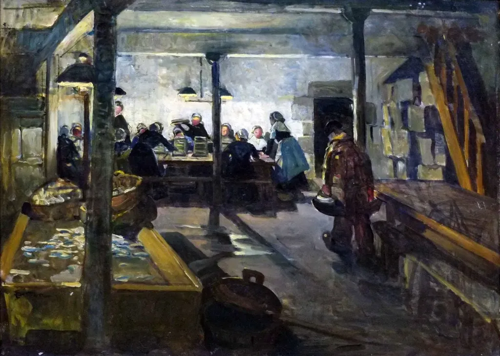 Fabrica de conserve, by Lucien Simon