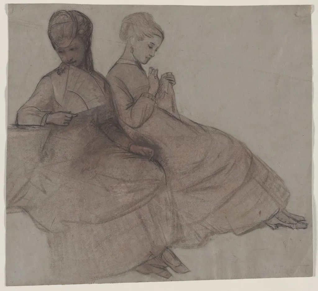 Two Young Women Seated, by Lucien Simon, 1908