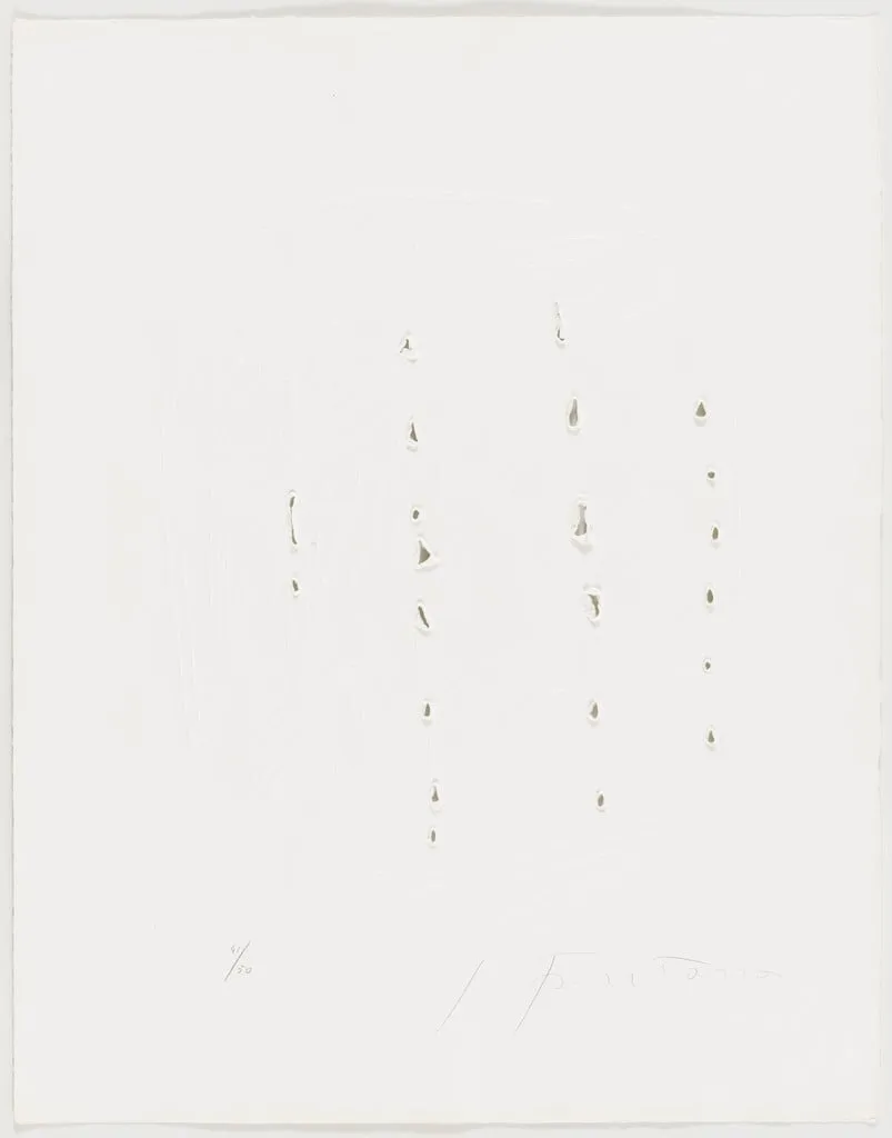 Untitled, by Lucio Fontana, ink, 1964
