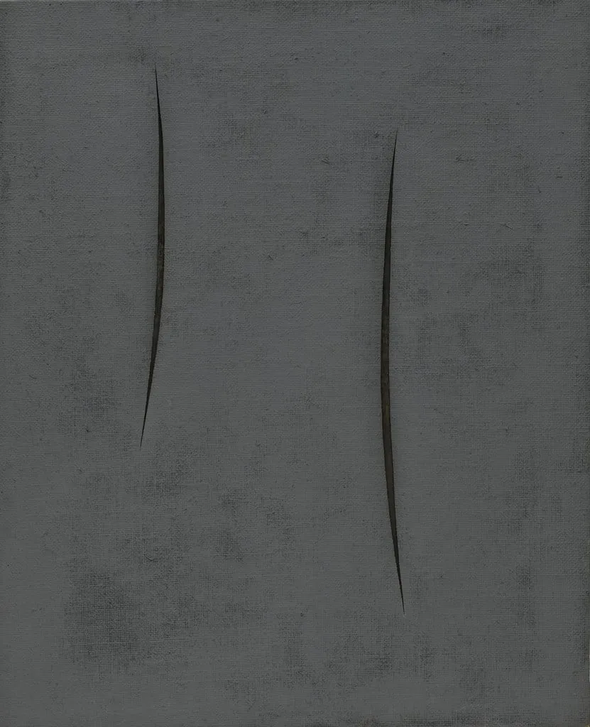 Untitled, by Lucio Fontana, paint, 1959